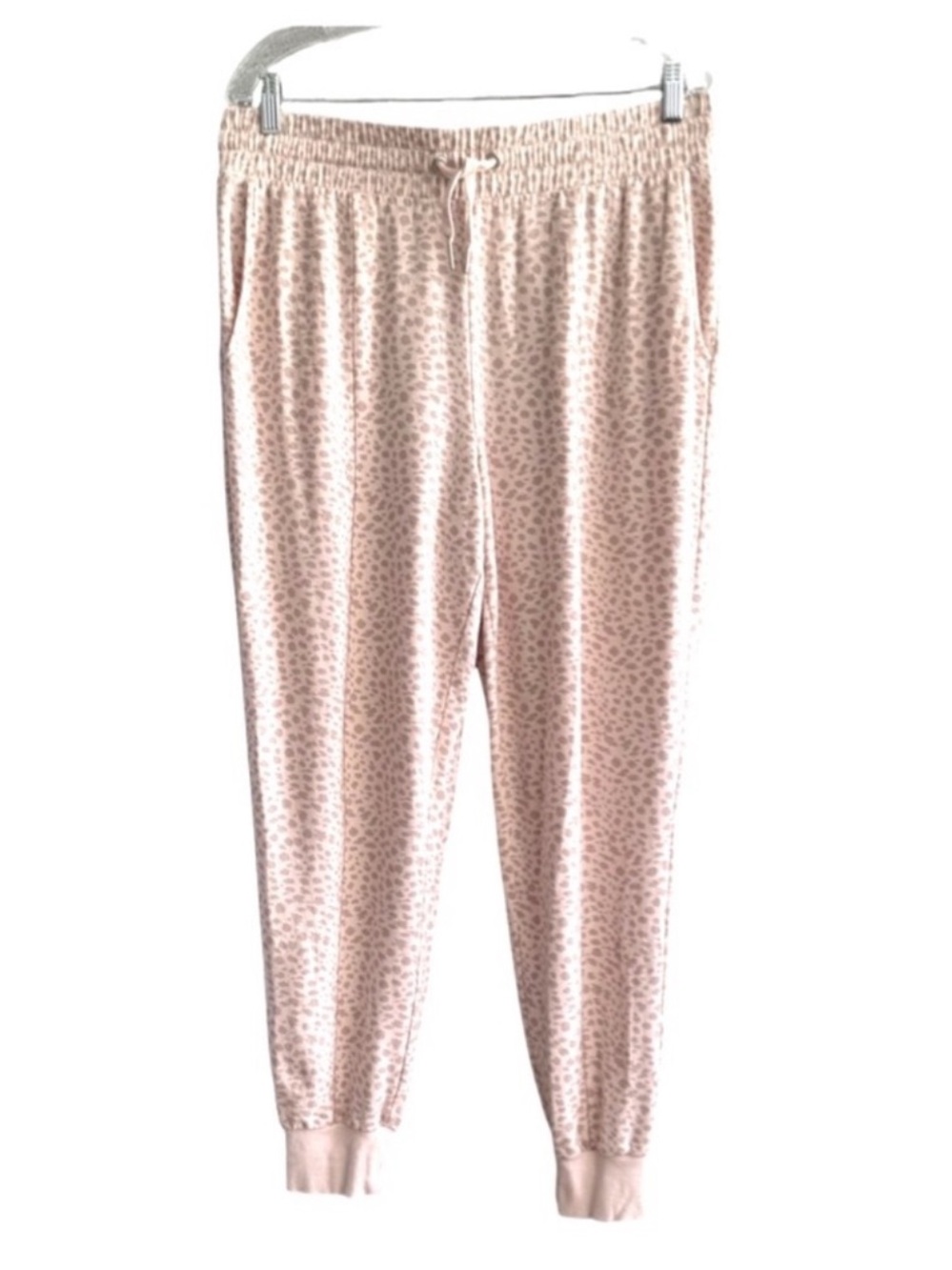 Tavi Cozy Jogger Track Pants Stash Pocket Dune Lynx Blush Cream Pink Size L